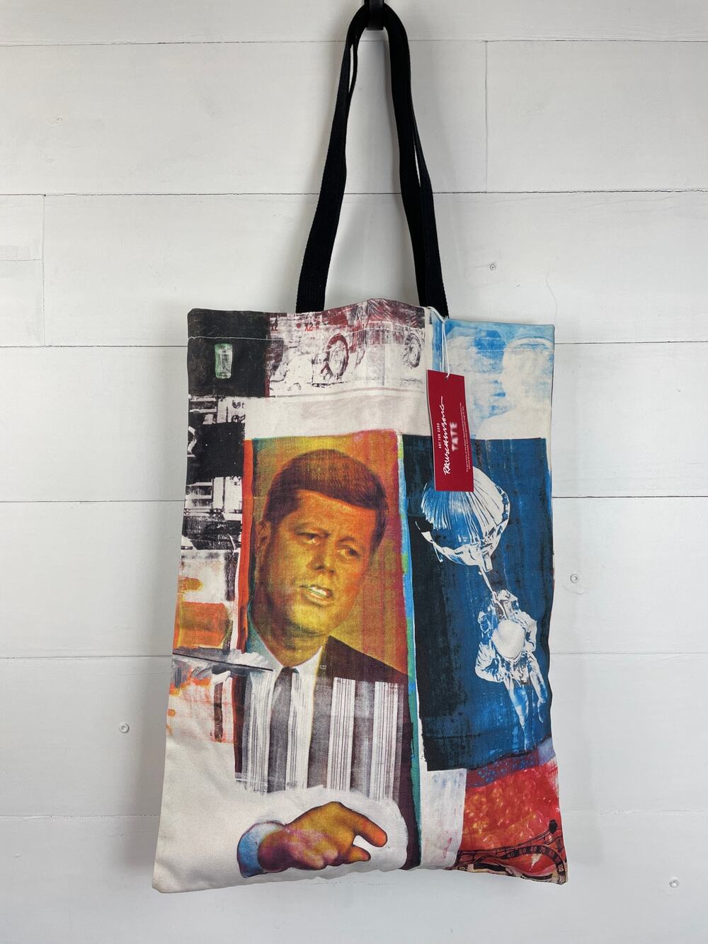 NWT Tate Modern Robert Rauschenberg Retroactive II Canvas Tote Bag JFK Pop Art